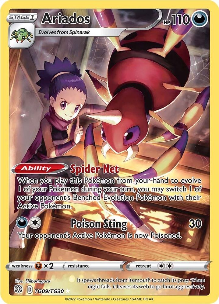 Ariados TG09 - Holofoil SWSH09 Brilliant Stars Trainer Gallery - Ultra Rare
