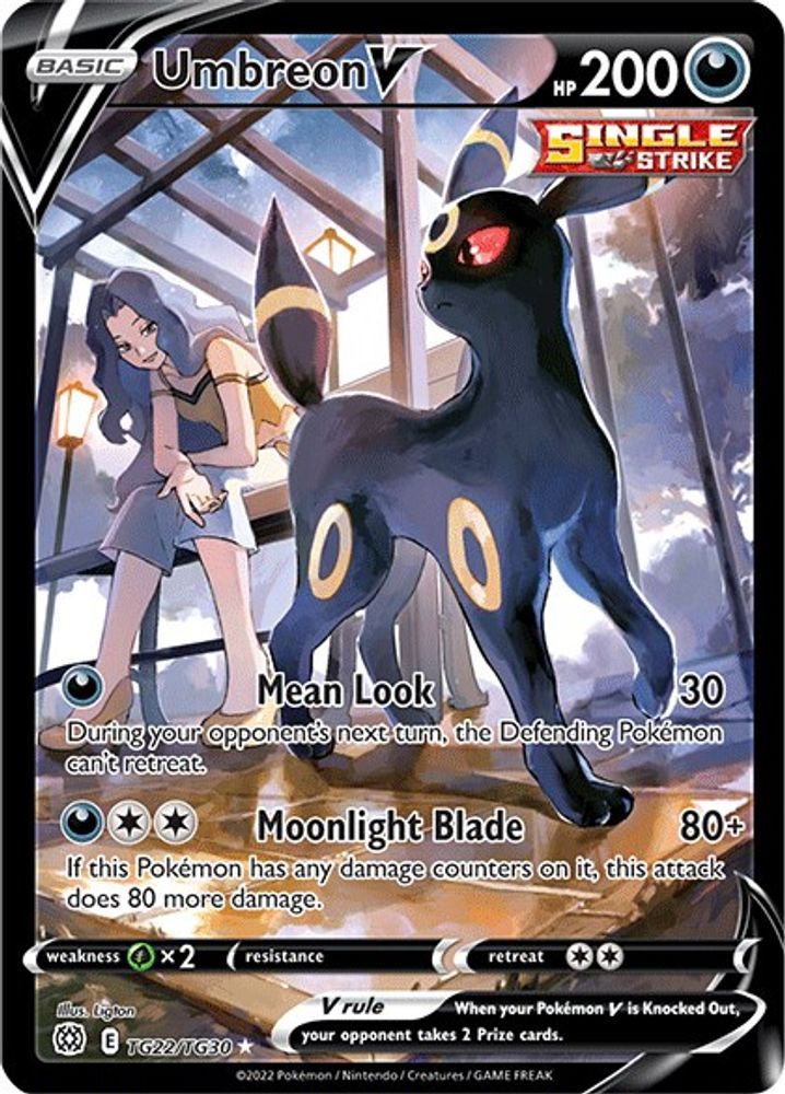 Umbreon V TG22 - Holofoil SWSH09 Brilliant Stars Trainer Gallery - Ultra Rare