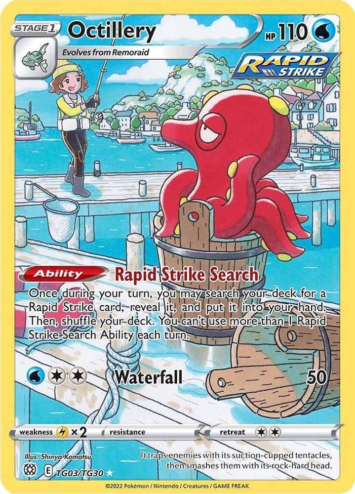 Octillery TG03 - Holofoil SWSH09 Brilliant Stars Trainer Gallery - Ultra Rare