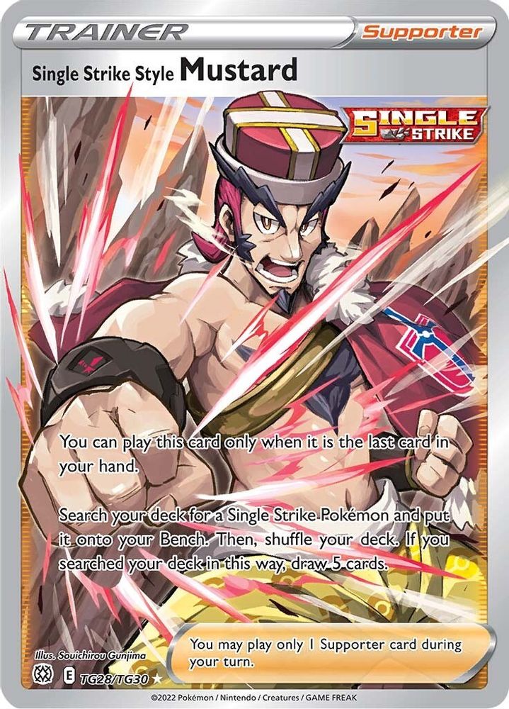 Single Strike Style Mustard TG28 - Holofoil SWSH09 Brilliant Stars Trainer Gallery - Ultra Rare