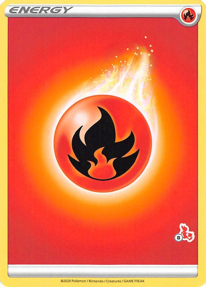 Fire Energy (#8 Cinderace Stamped) Battle Academy 2022 - Promo