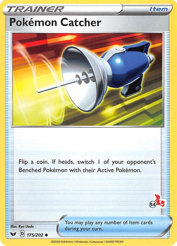 Pokemon Catcher - 175/202 (#54 Cinderace Stamped)/202 Battle Academy 2022 - Promo
