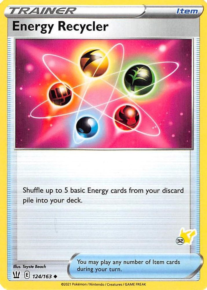 Energy Recycler - 124/163 (#32 Pikachu Stamped)/163 Battle Academy 2022 - Promo