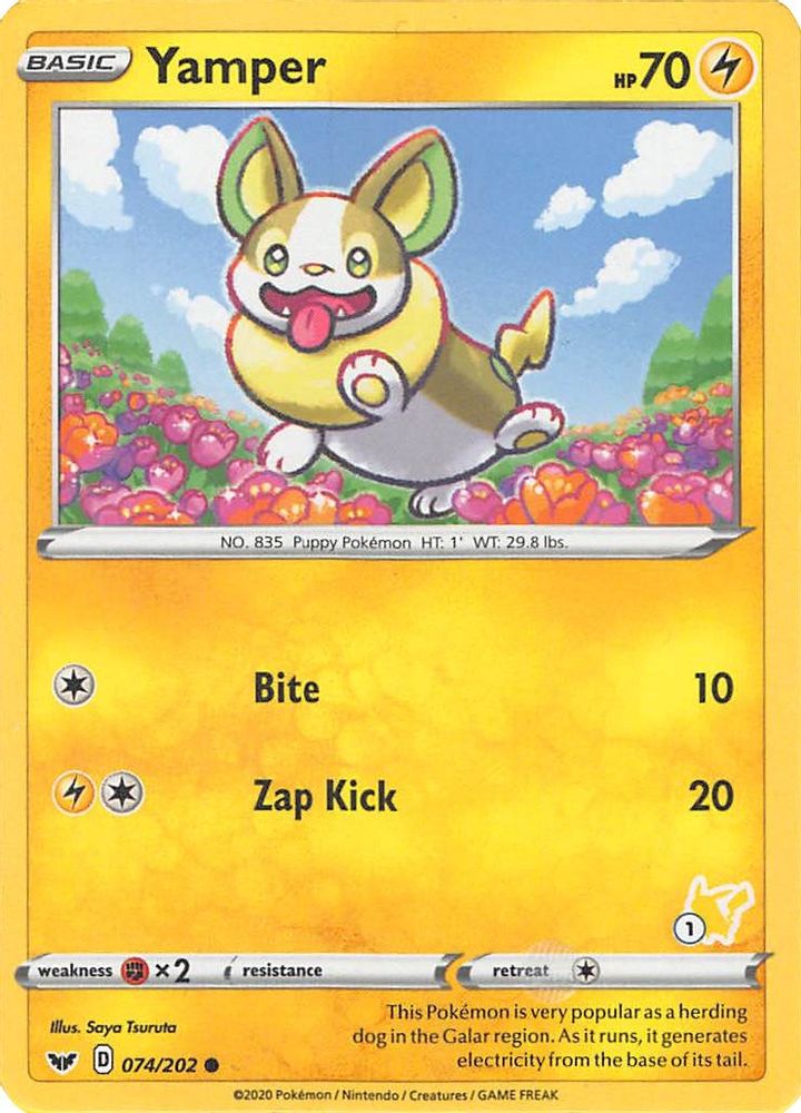 Yamper (#1 Pikachu Stamped) 074/202 Battle Academy 2022 - Promo