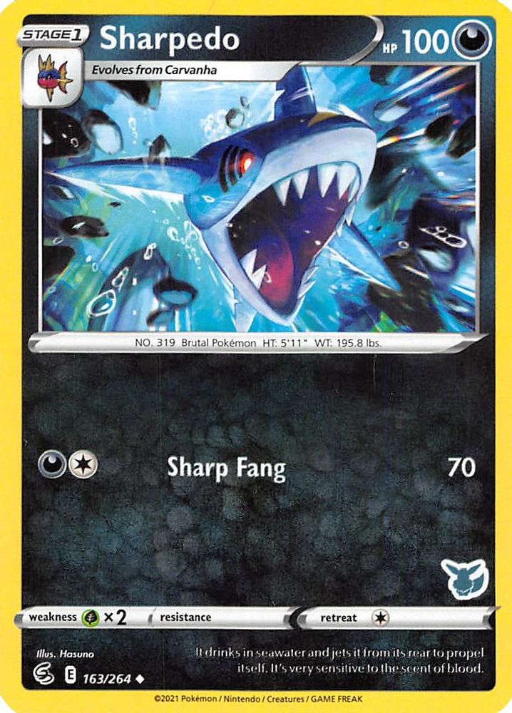 Sharpedo (Eevee Stamped) 163/264 Battle Academy 2022 - Promo