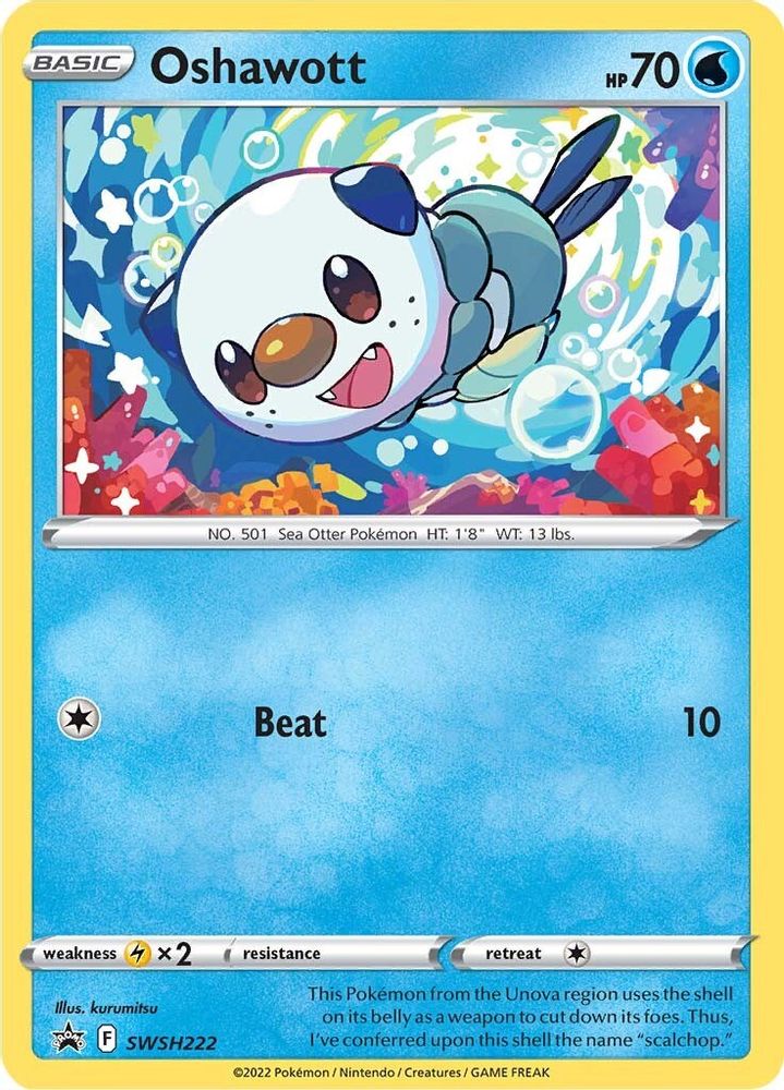 Oshawott SWSH222 - Holofoil SWSH Sword & Shield Promo Cards - Promo