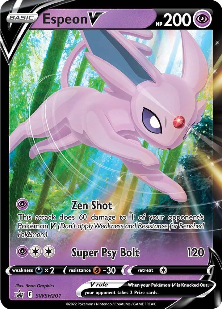 Espeon V SWSH201 - Holofoil SWSH Sword & Shield Promo Cards - Promo