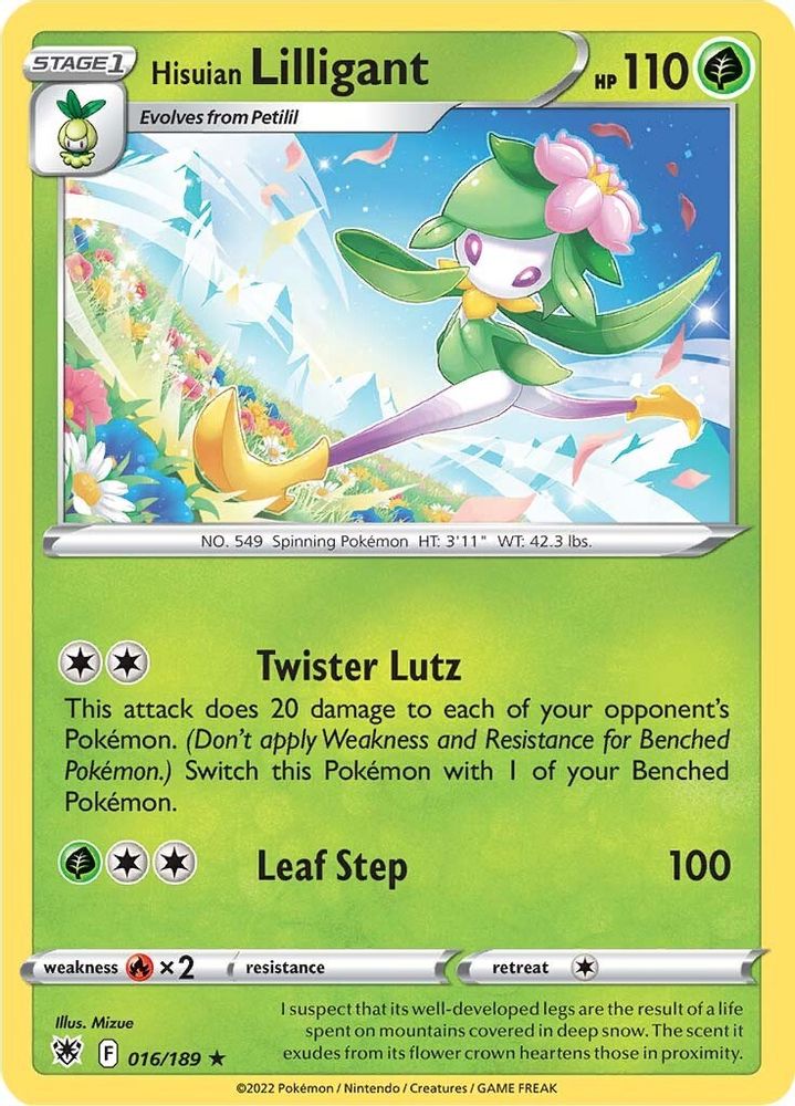 Hisuian Lilligant 016 - Reverse Holofoil SWSH10 Astral Radiance - Holo Rare
