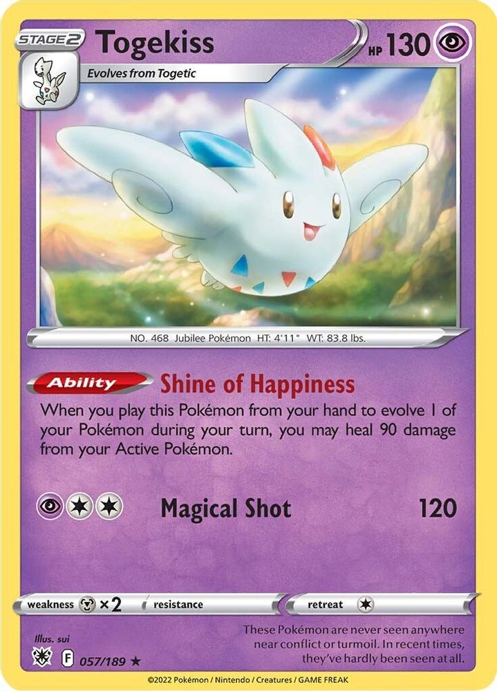 Togekiss 057 - Holofoil SWSH10 Astral Radiance - Holo Rare