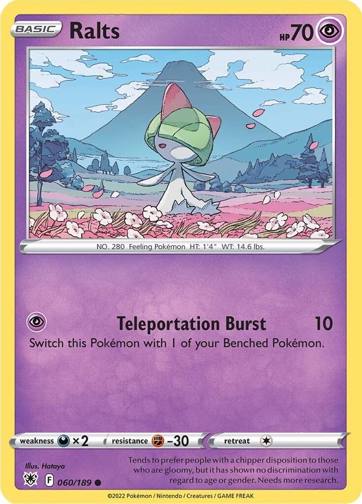 Ralts 060 - Reverse Holofoil SWSH10 Astral Radiance - Common