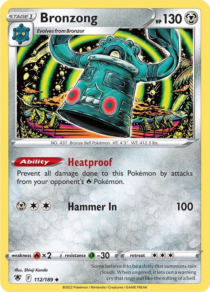 Bronzong 112 - Reverse Holofoil SWSH10 Astral Radiance - Uncommon