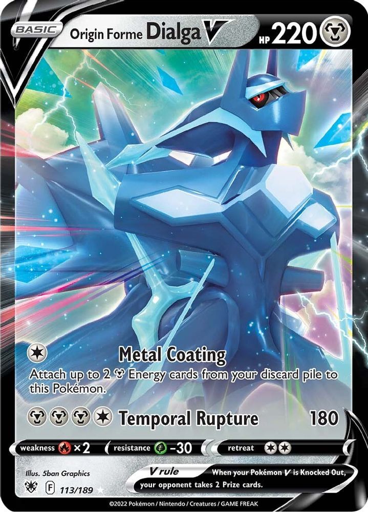 Origin Forme Dialga V 113 - Holofoil SWSH10 Astral Radiance - Ultra Rare