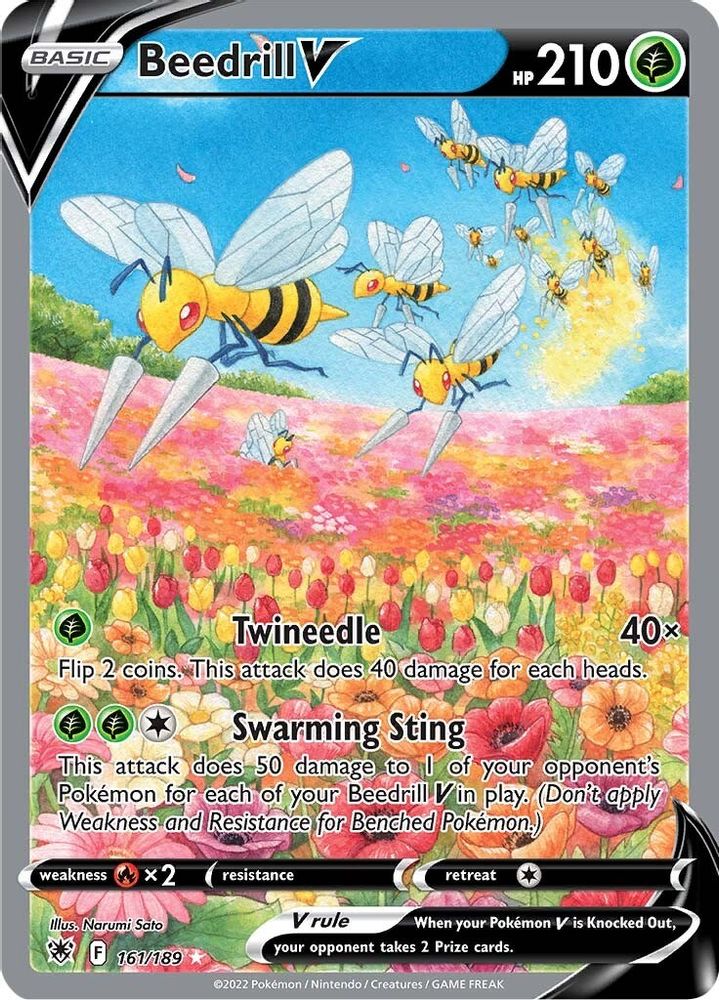 Beedrill V (Alternate Full Art) 161 - Holofoil SWSH10 Astral Radiance - Ultra Rare