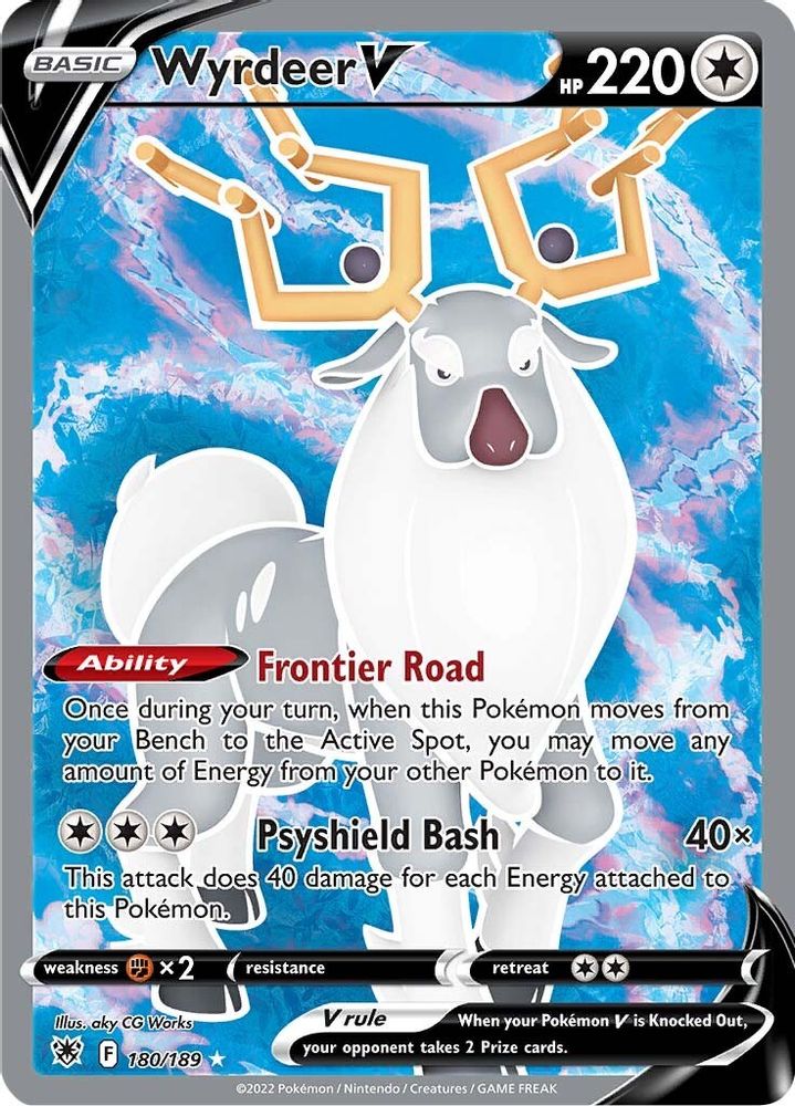 Wyrdeer V (Full Art) 180 - Holofoil SWSH10 Astral Radiance - Ultra Rare