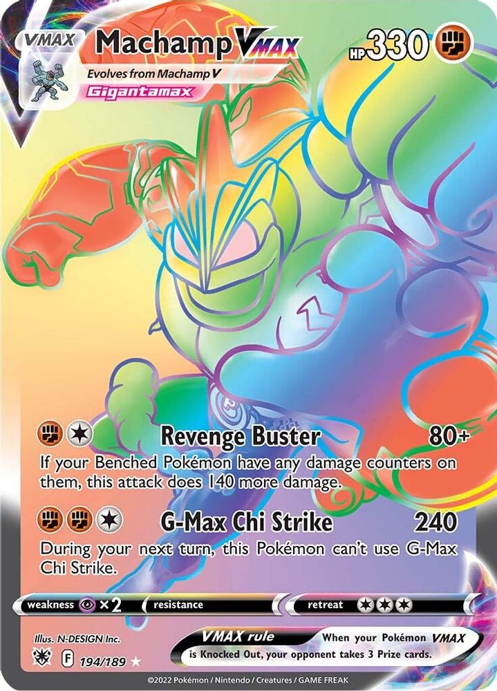 Machamp VMAX (Secret) 194 - Holofoil SWSH10 Astral Radiance - Secret Rare