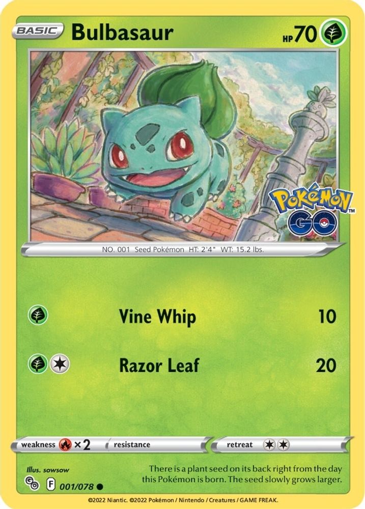 Bulbasaur 001 Pokemon GO - Common