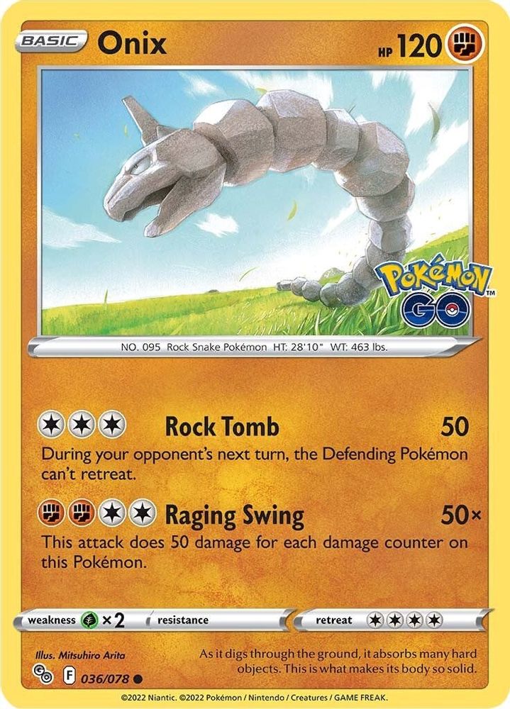 Onix 036 Pokemon GO - Common