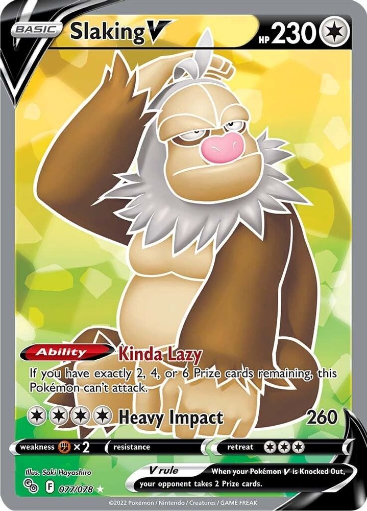 Slaking V (Full Art) 077 - Holofoil Pokemon GO - Ultra Rare
