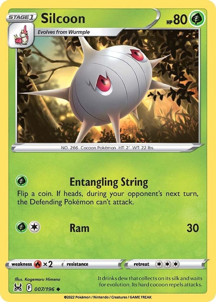Silcoon 007 - Reverse Holofoil SWSH11 Lost Origin - Uncommon