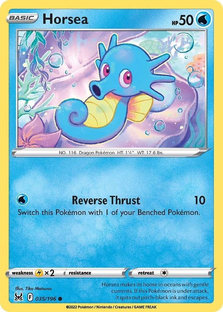 Horsea 035 - Reverse Holofoil SWSH11 Lost Origin - Common