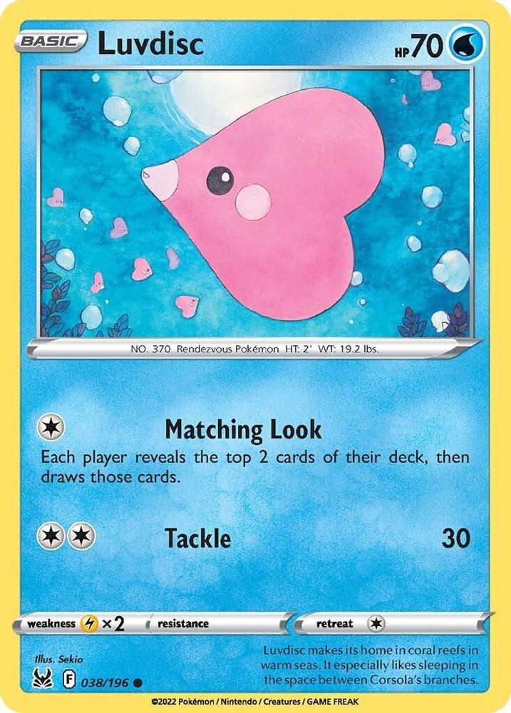 Luvdisc 038 SWSH11 Lost Origin - Common