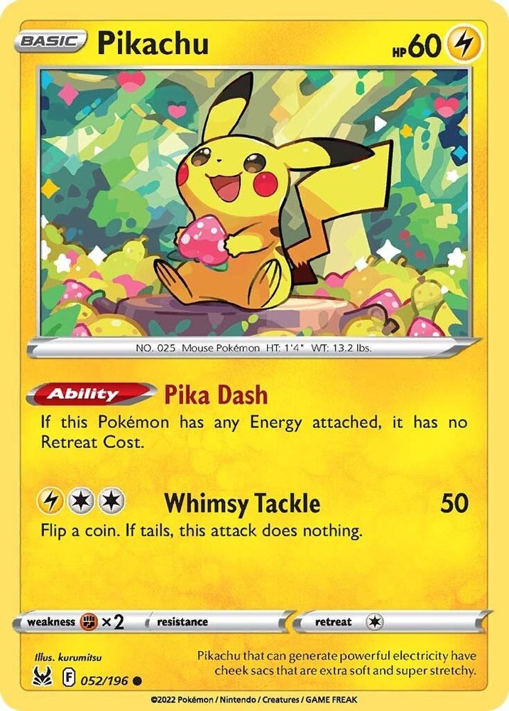 Pikachu 052 SWSH11 Lost Origin - Common