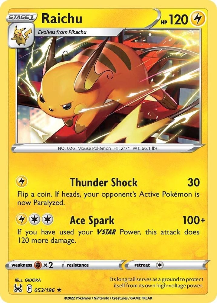 Raichu 053 SWSH11 Lost Origin - Rare