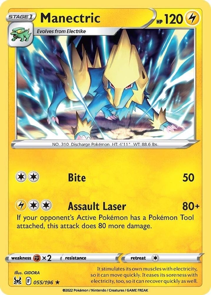 Manectric 055 - Reverse Holofoil SWSH11 Lost Origin - Rare