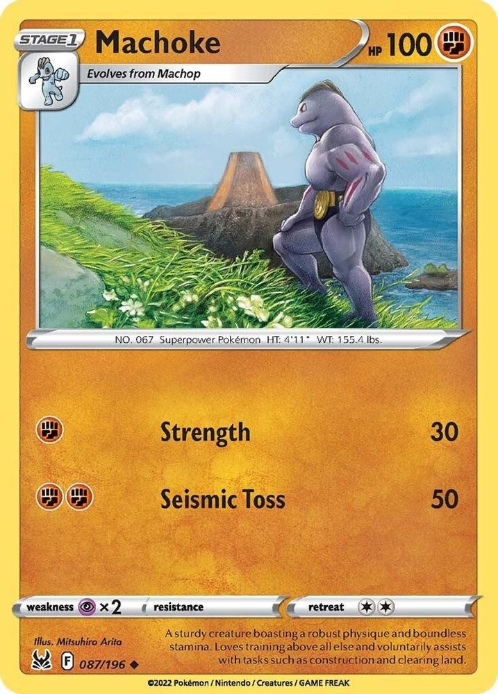 Machoke 087 - Reverse Holofoil SWSH11 Lost Origin - Uncommon