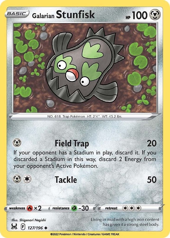 Galarian Stunfisk 127 SWSH11 Lost Origin - Uncommon