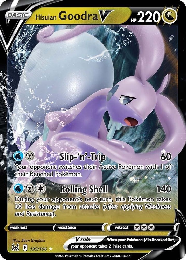 Hisuian Goodra V 135 - Holofoil SWSH11 Lost Origin - Ultra Rare