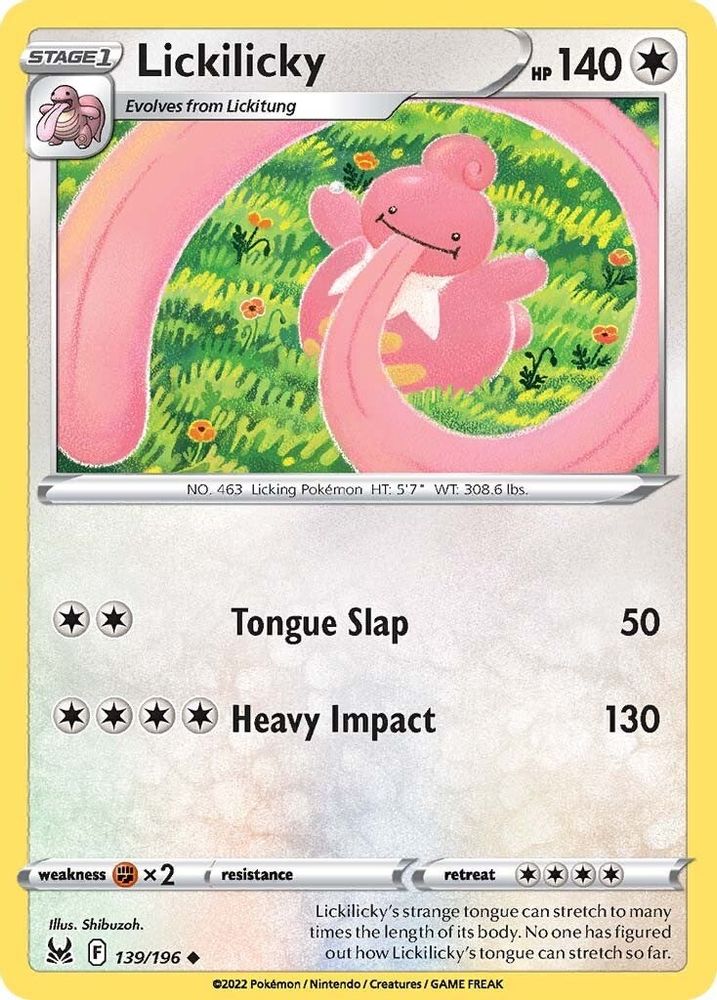 Lickilicky 139 - Reverse Holofoil SWSH11 Lost Origin - Uncommon