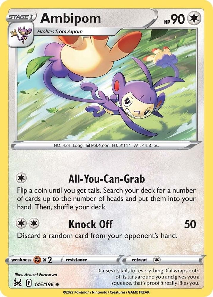 Ambipom 145 SWSH11 Lost Origin - Uncommon