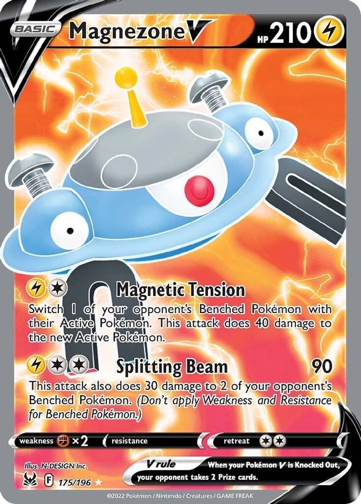 Magnezone V (Full Art) 175 - Holofoil SWSH11 Lost Origin - Ultra Rare