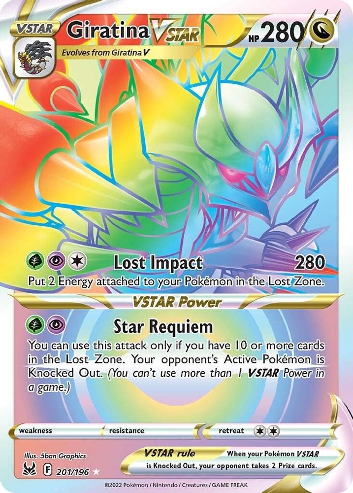 Giratina VSTAR (201) (Secret) (201) 201 - Holofoil SWSH11 Lost Origin - Secret Rare