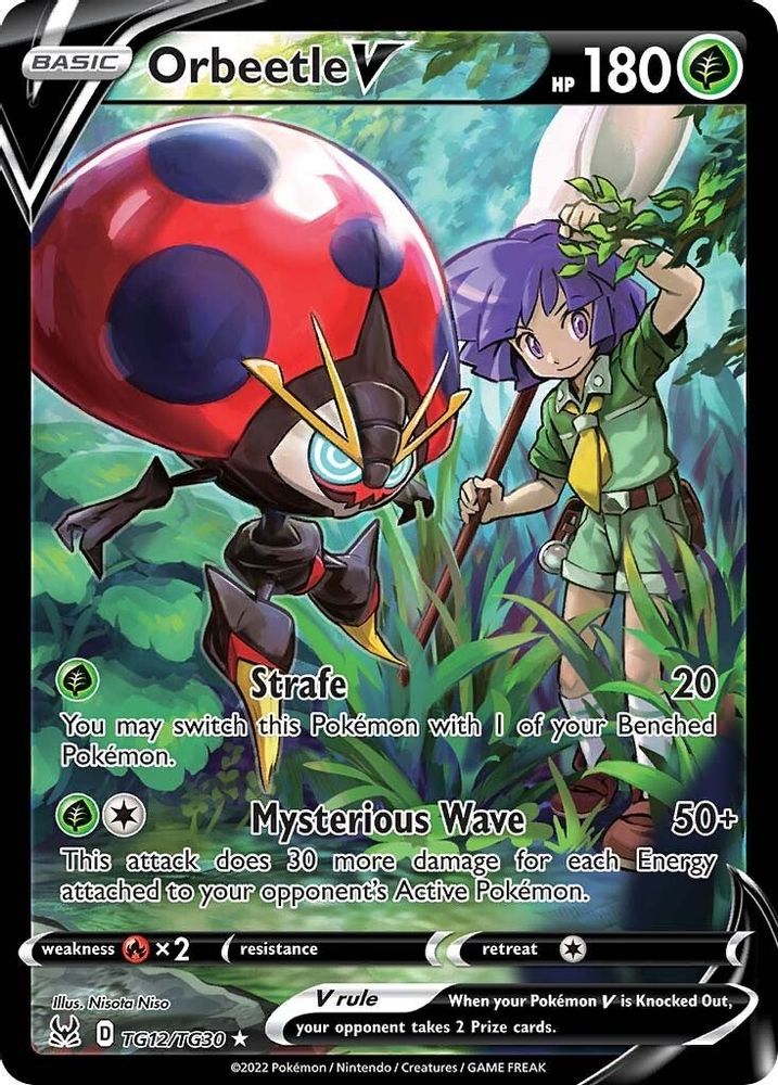 Orbeetle V TG12 - Holofoil SWSH11 Lost Origin Trainer Gallery - Ultra Rare