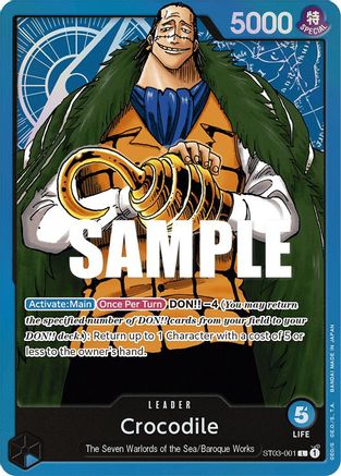 Crocodile (001) (ST03-001) - Starter Deck 3: The Seven Warlords of The Sea Foil