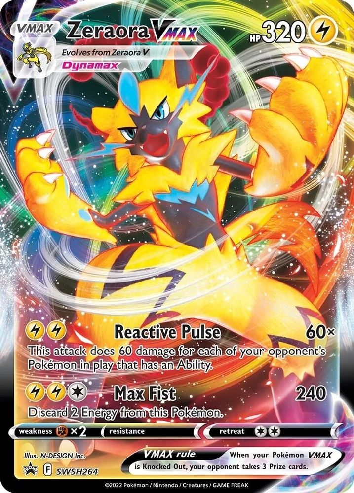 Zeraora VMAX SWSH264 - Holofoil SWSH Sword & Shield Promo Cards - Promo