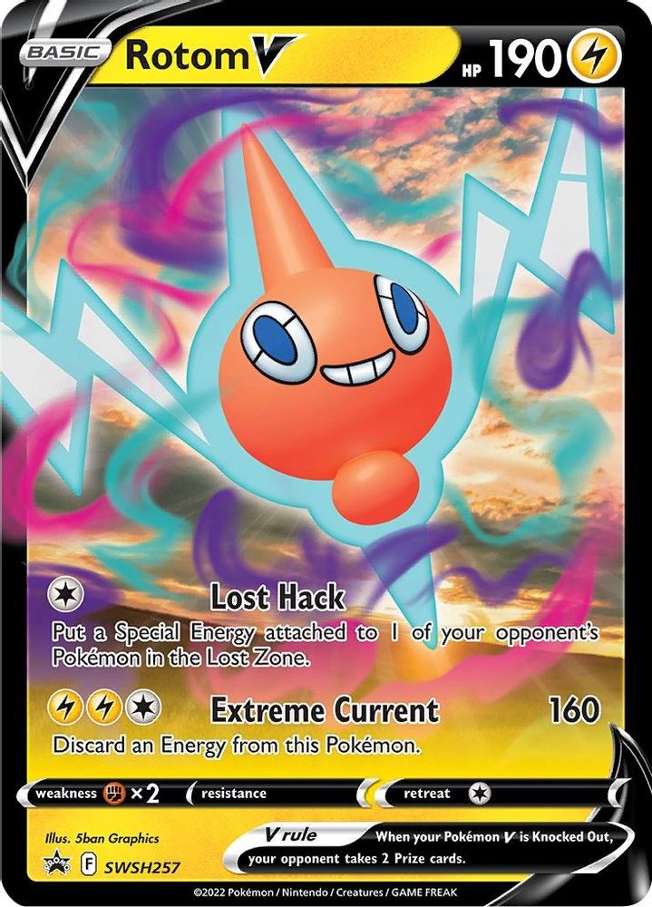 Rotom V SWSH257 - Holofoil SWSH Sword & Shield Promo Cards - Promo
