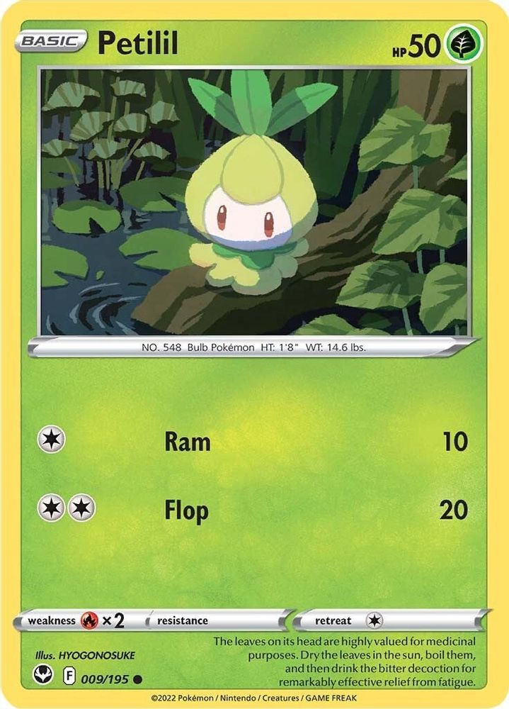 Petilil 009 - Reverse Holofoil SWSH12 Silver Tempest - Common
