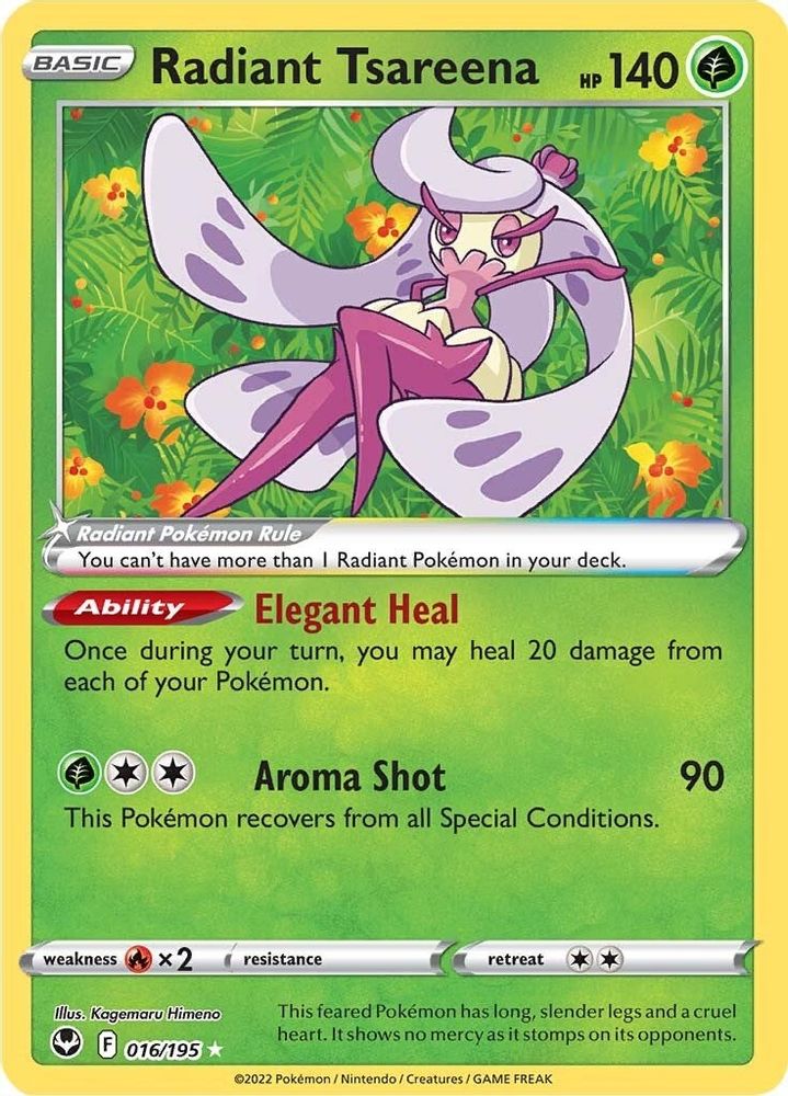 Radiant Tsareena 016 - Holofoil SWSH12 Silver Tempest - Radiant Rare