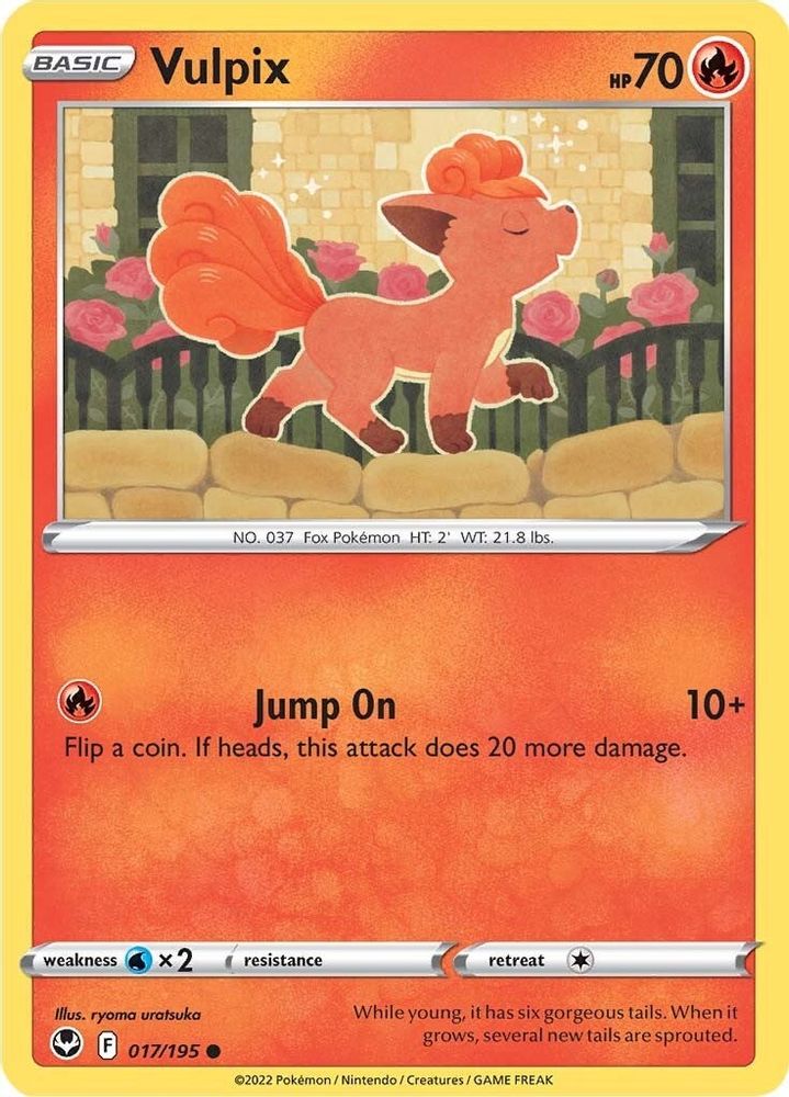 Vulpix 017 - Reverse Holofoil SWSH12 Silver Tempest - Common