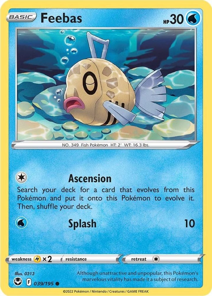 Feebas 039 - Reverse Holofoil SWSH12 Silver Tempest - Common