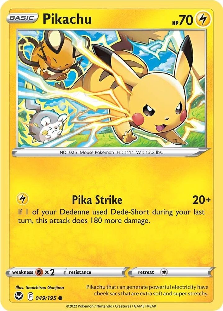 Pikachu 049 SWSH12 Silver Tempest - Common