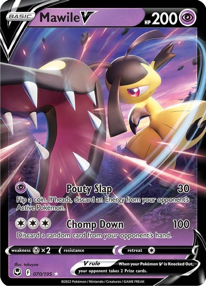 Mawile V 070 - Holofoil SWSH12 Silver Tempest - Ultra Rare