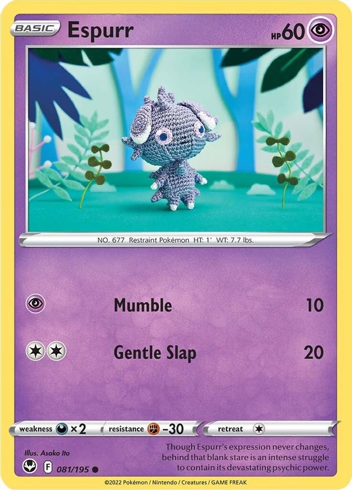 Espurr 081 - Reverse Holofoil SWSH12 Silver Tempest - Common