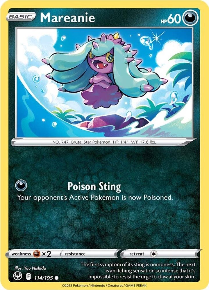 Mareanie 114 SWSH12 Silver Tempest - Common