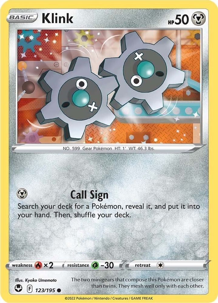 Klink 123 - Reverse Holofoil SWSH12 Silver Tempest - Common