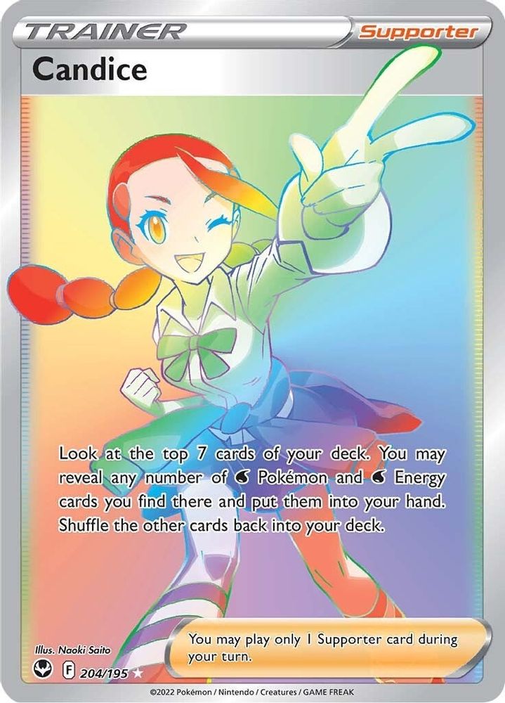Candice (Secret) 204 - Holofoil SWSH12 Silver Tempest - Secret Rare