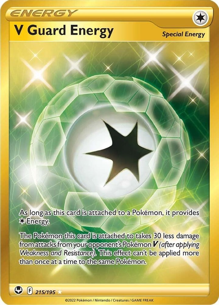 V Guard Energy (Secret) 215 - Holofoil SWSH12 Silver Tempest - Secret Rare